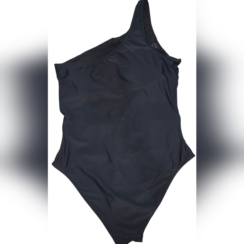 NWT One Shoulder Black Swimsuit | Size: XL - Picture 3 of 11